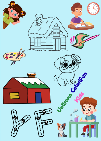 ColoriFun Kids Initiation à la Peinture pour Enfants– Format PDF téléchargeable( 7 livre ) plus (1 gratuits ))